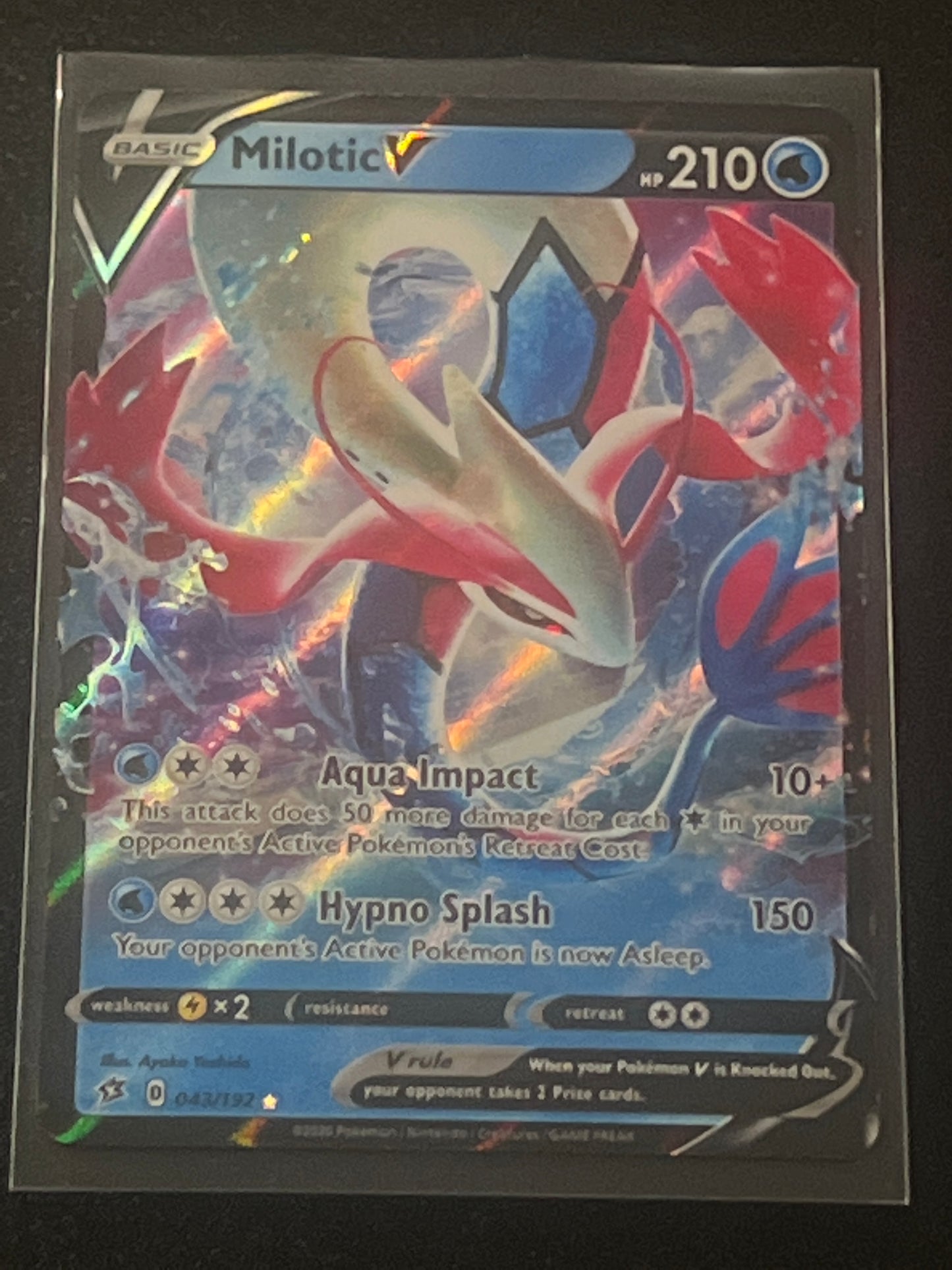 2020 Pokemon MILOTIC V- Holo - #43