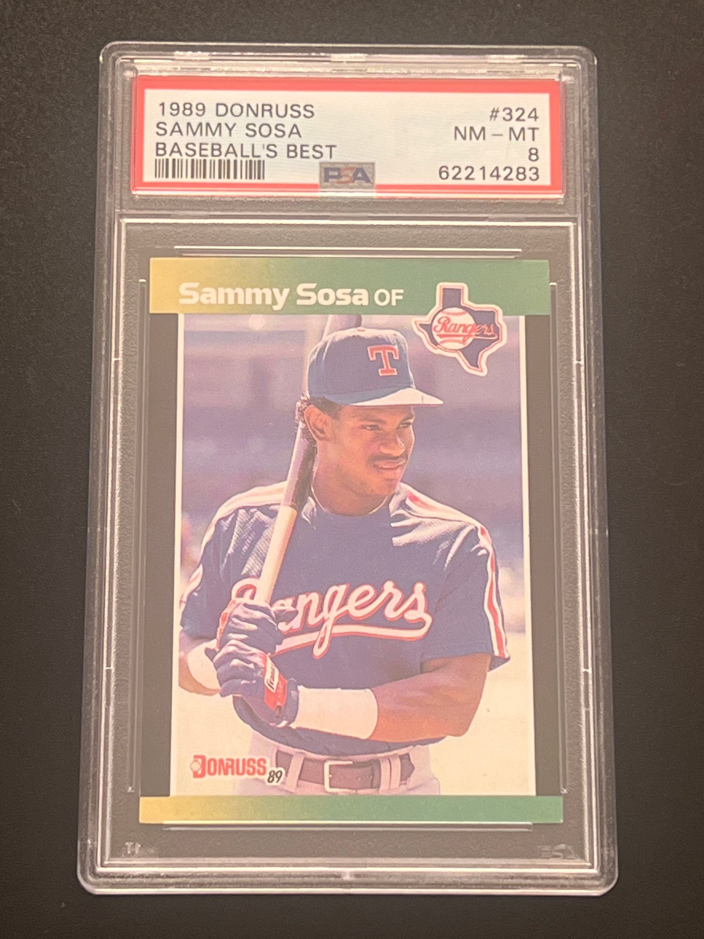 1989 Donruss SAMMY SOSA - #324 - PSA 8 NM-MT