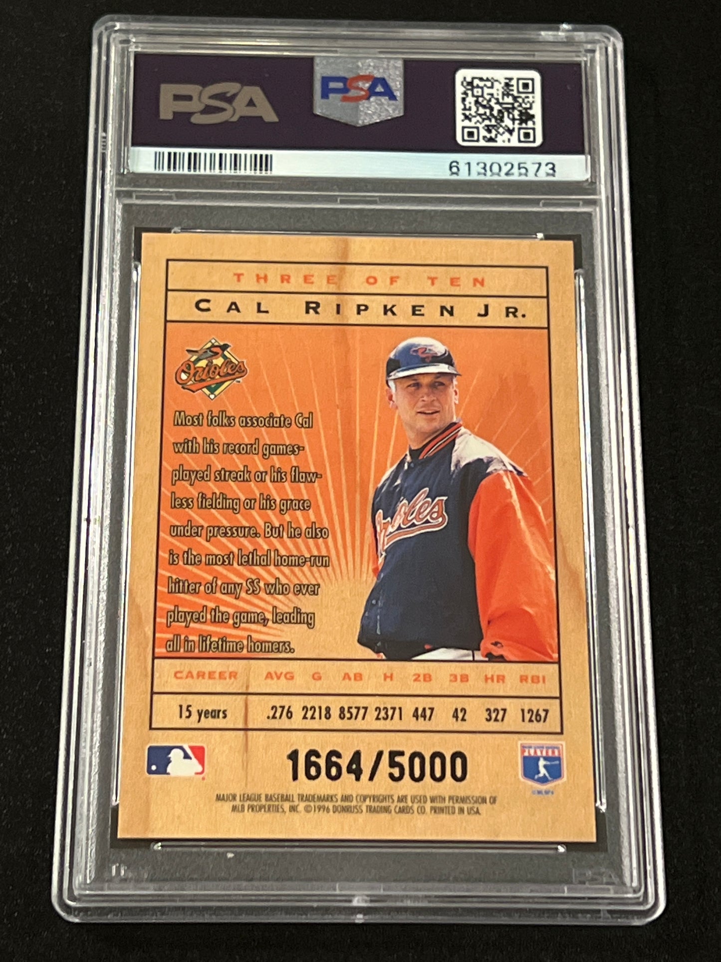 1996 Leaf Limited CAL RIPKEN JR. - PSA 8