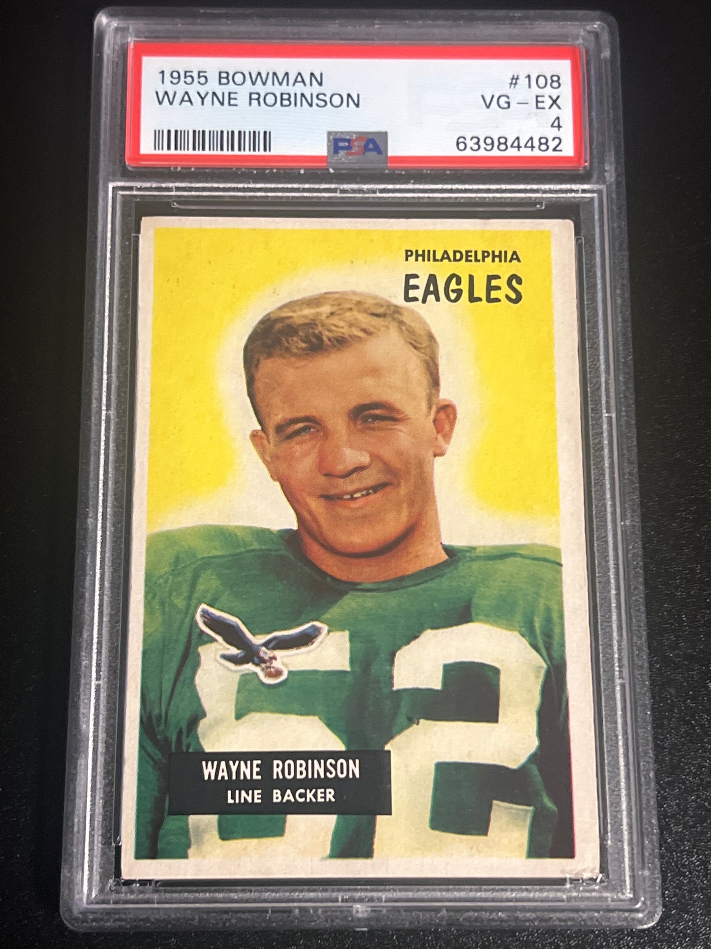 1955 Bowman WAYNE ROBINSON - PSA 4 #108