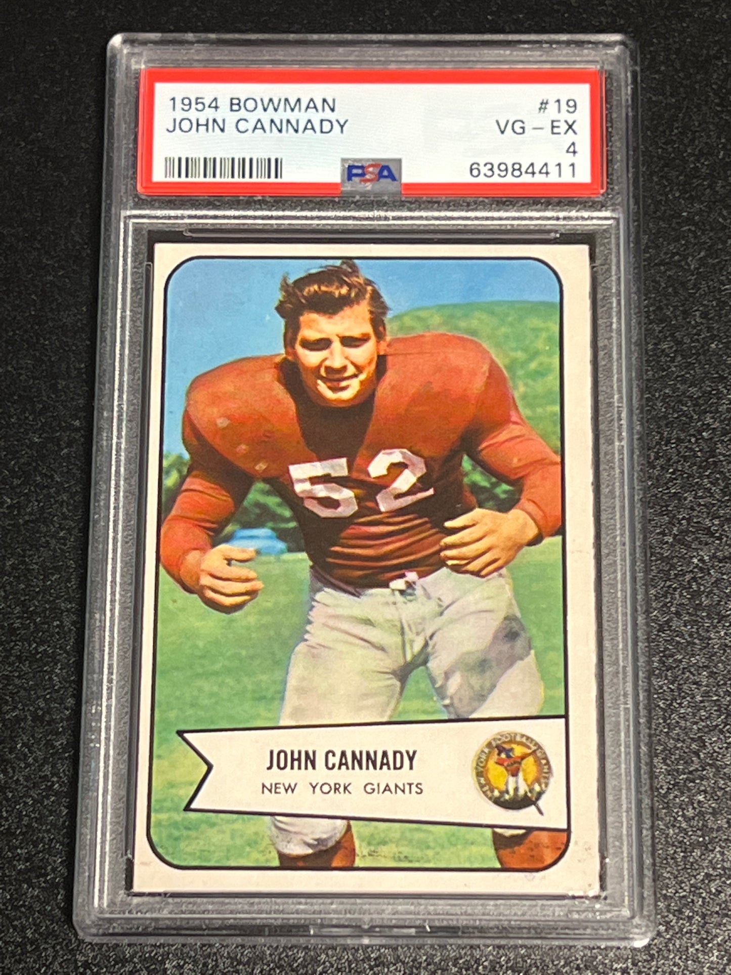 1954 Bowman JOHN CANNADY - #19 - PSA 4