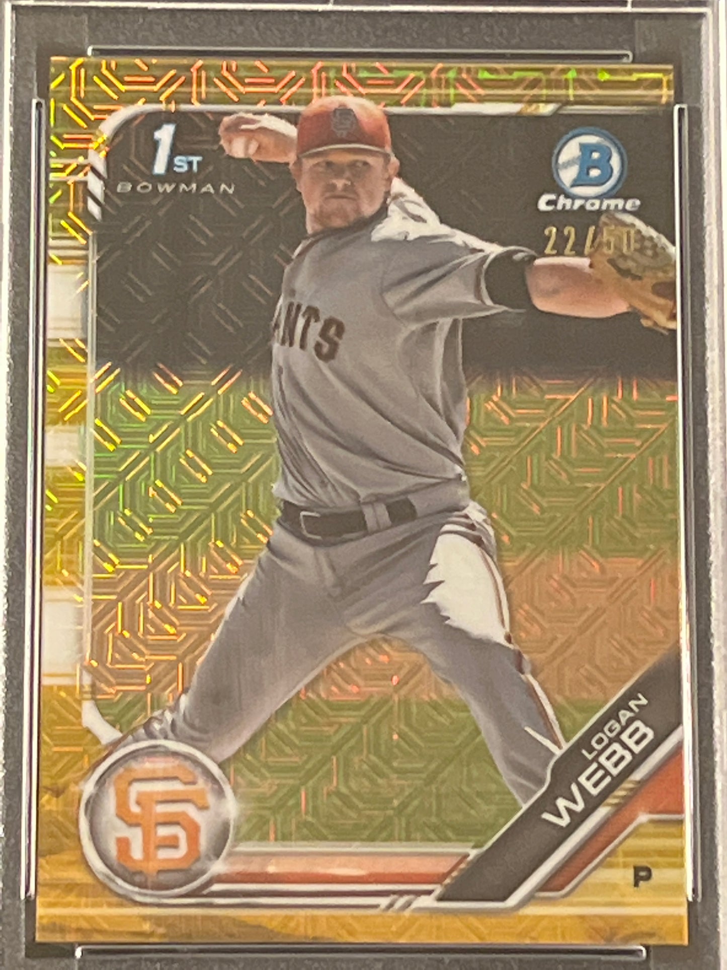 2019 Bowman Mega Box - LOGAN WEB - RC - GOLD REFRACTOR - #79 - 22/50 - PSA 10