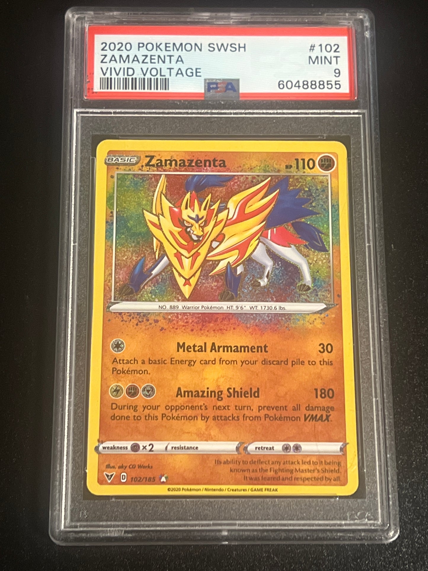 2020 Poekmon Swsh ZAMAZENTA - PSA 9