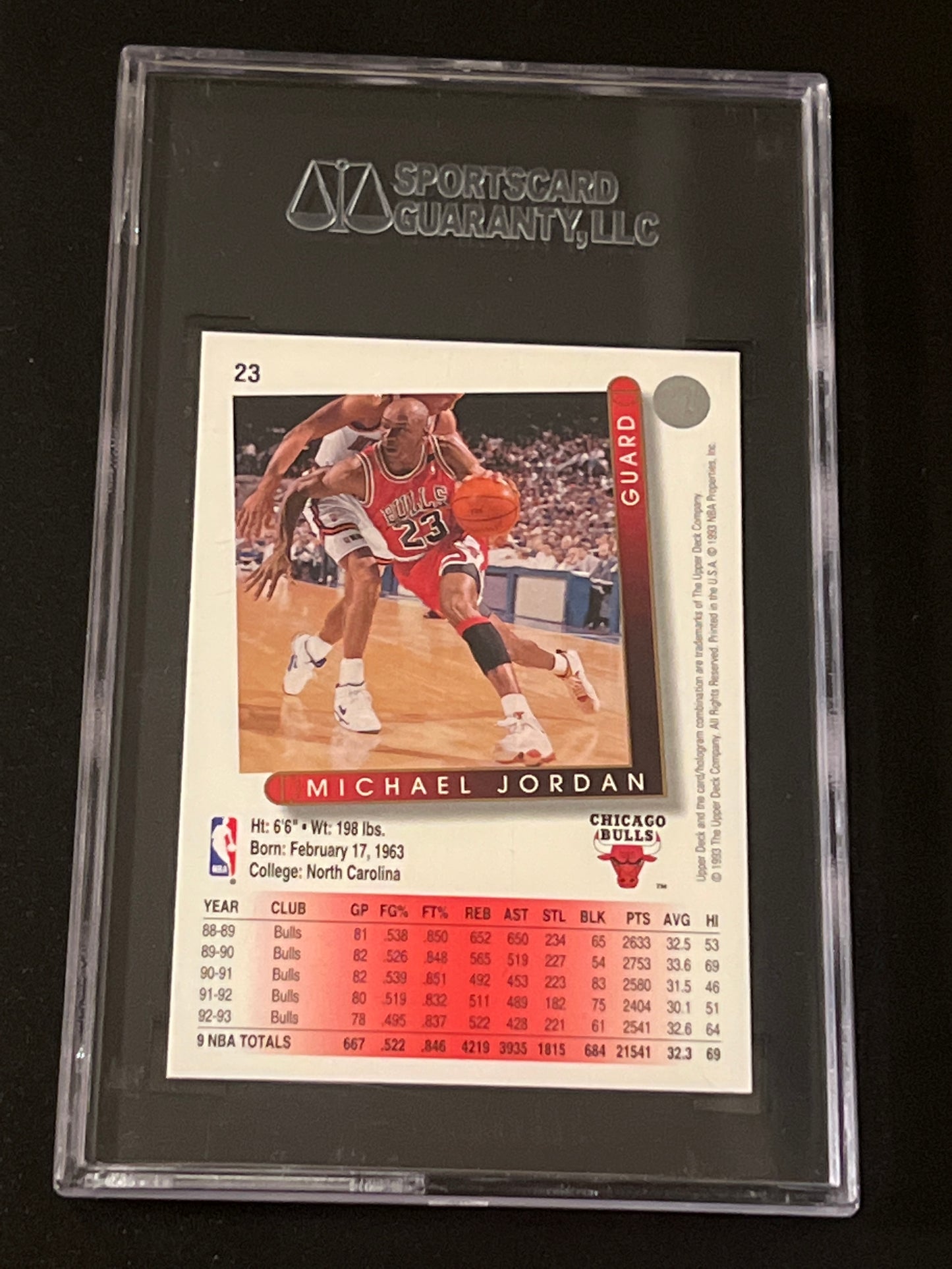 1993-94 Upper Deck MICHAEL JORDAN - #23 - SGC 10