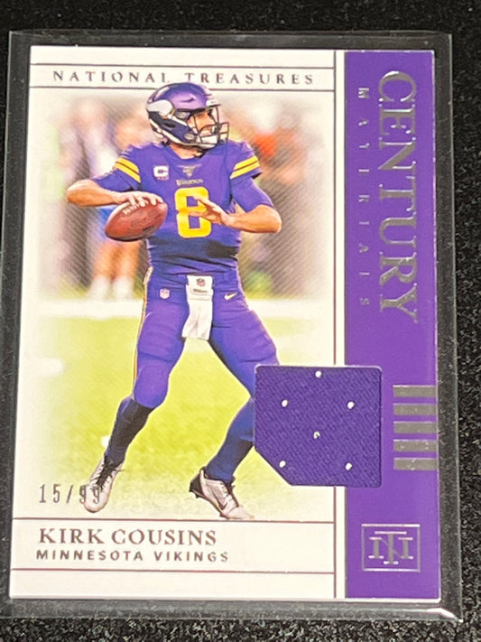 2019 Panini Nat. Treas. KICK COUSINS - Patch Card - 15/99 - #CM-68