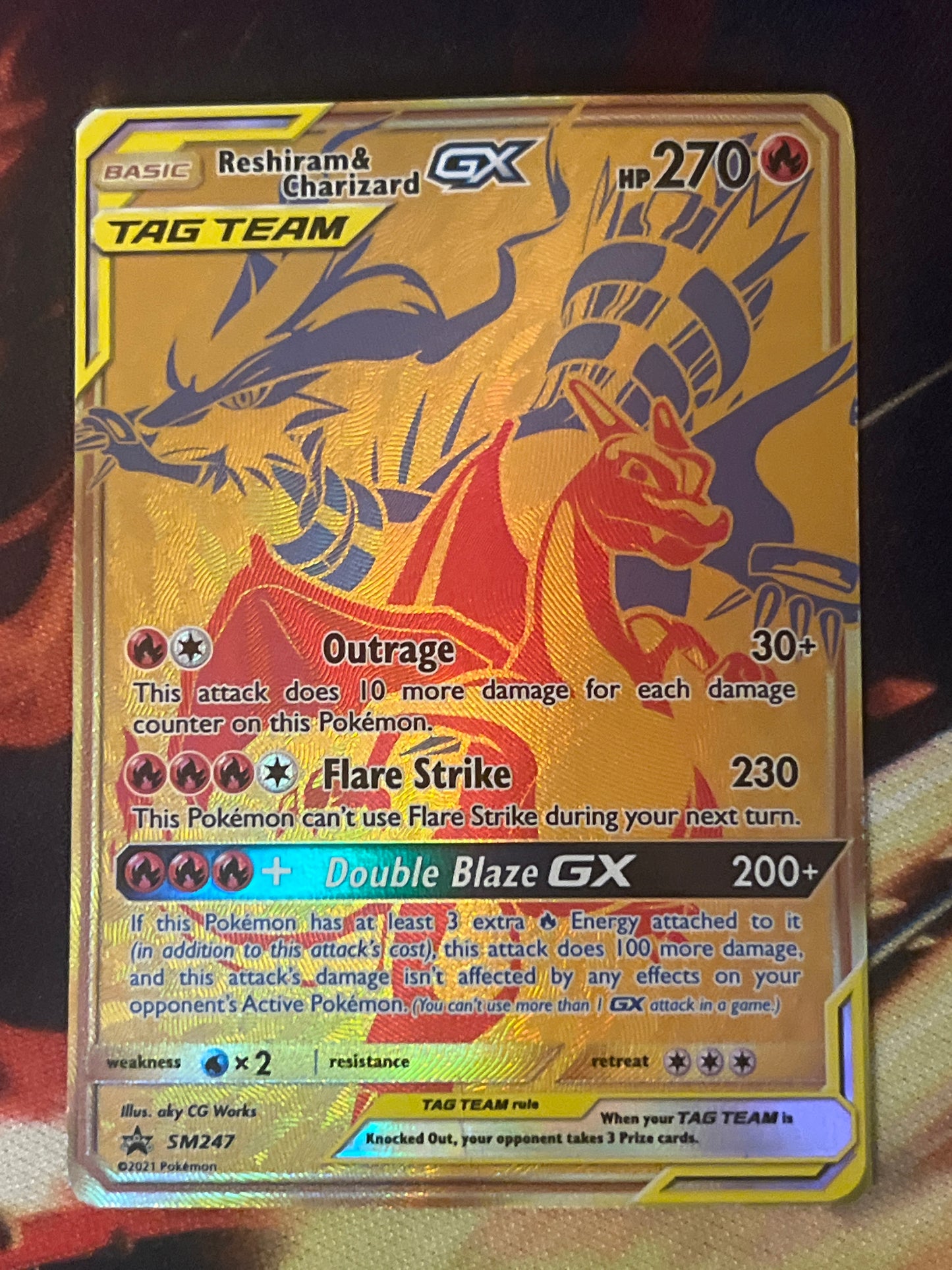 2021 Pokemon Reshiram & Charizard GX - Promo - #SM247