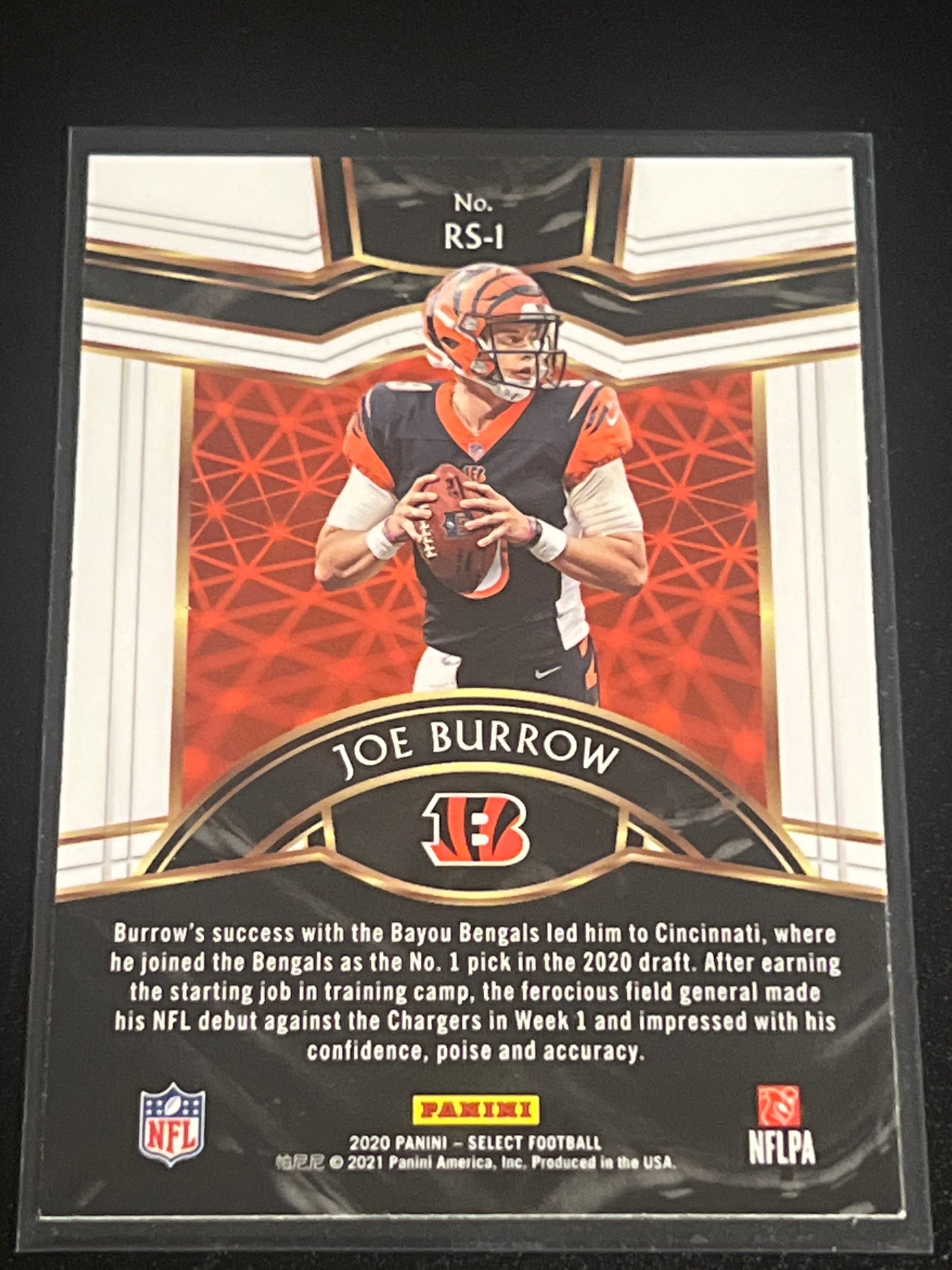 2020 Panini Select JOE BURROW - RC - #RS-1