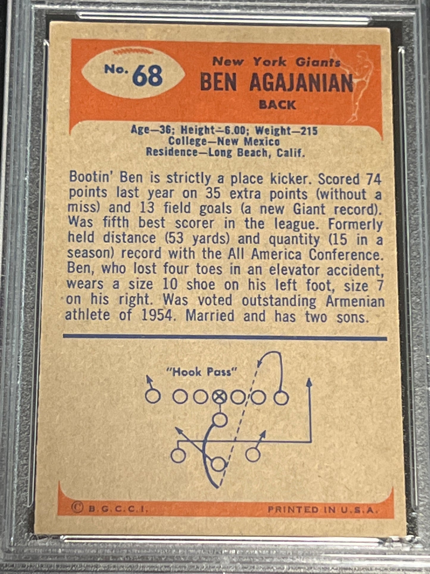 1955 Bowman BEN AGAJANIAN - PSA 4