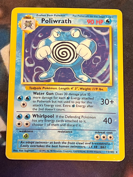 1999 Pokemon POLIWRATH - Holo - #13