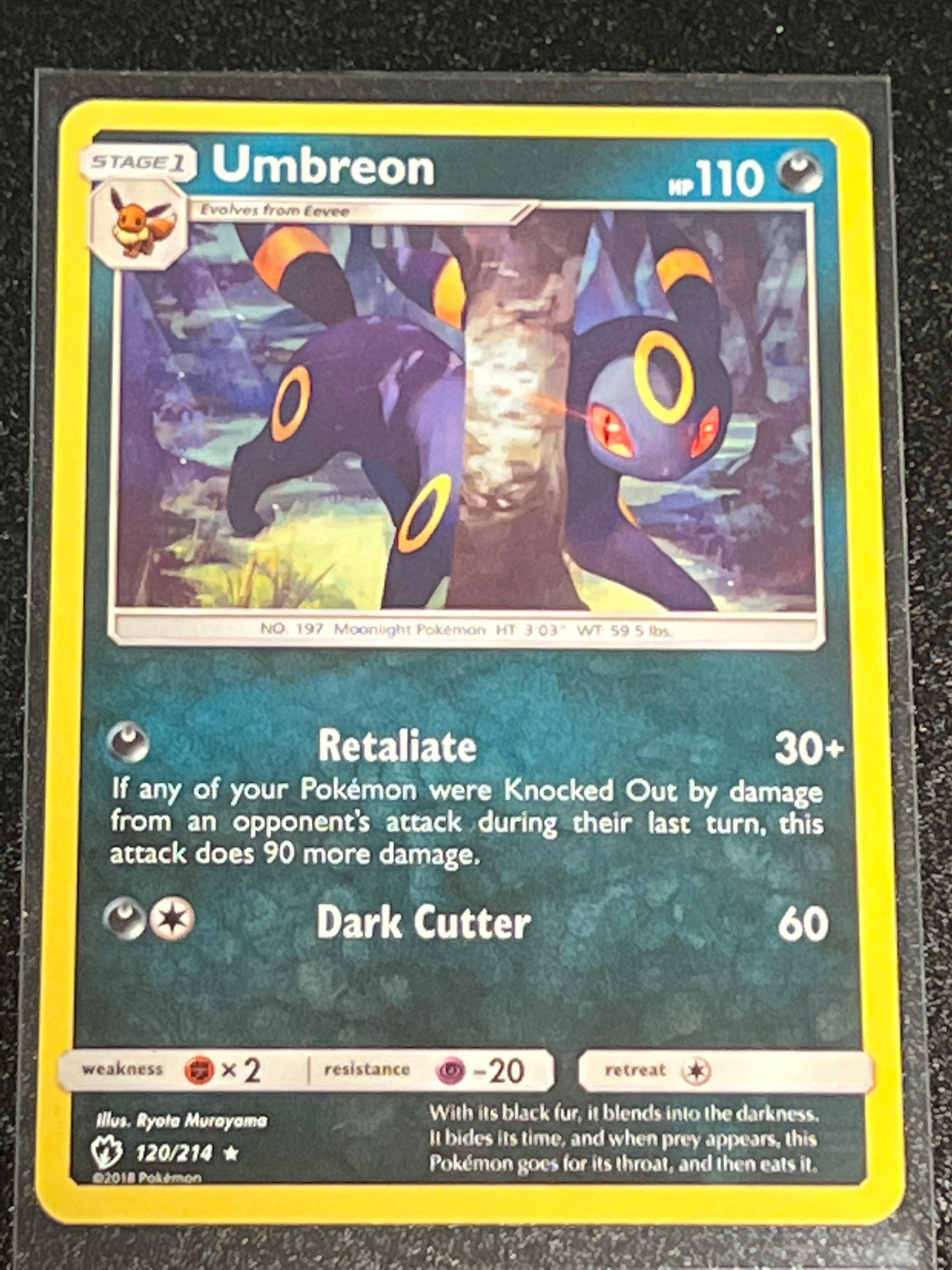 2018 Pokemon UMBREON - Non Holo - #120