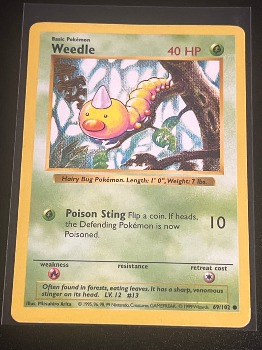 1999 Pokemon WEEDLE Shadowless #69