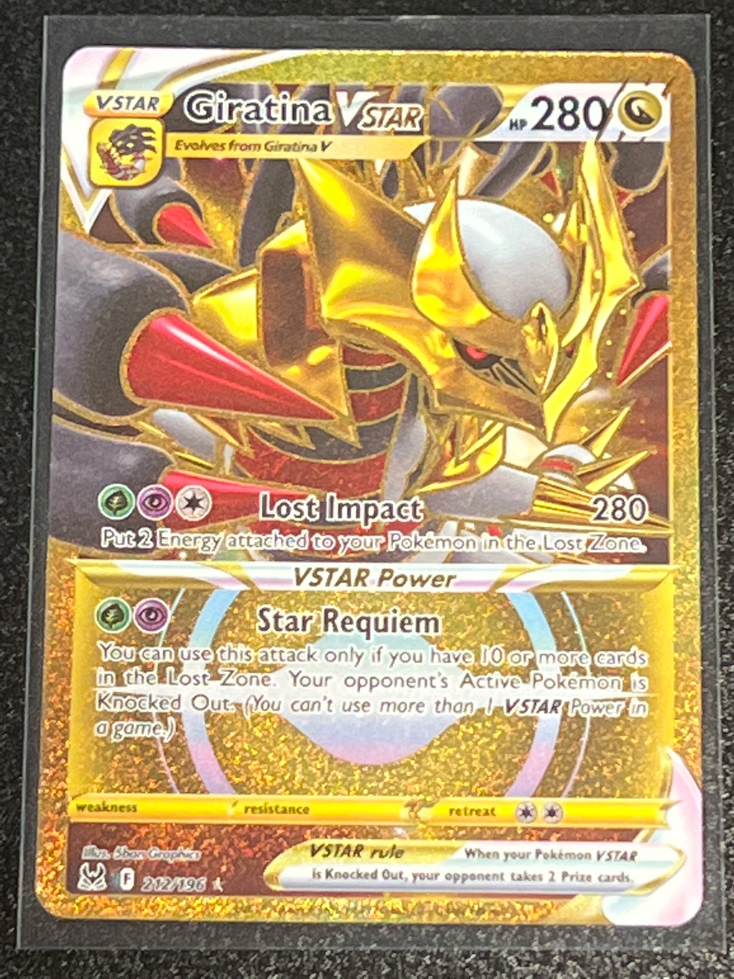 2022 Pokemon Giratina Vstar - Secret Rare - #212