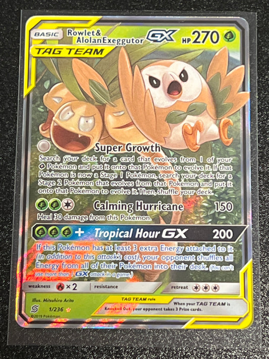 2019 Pokemon ROWLET & ALOLAN EXEGGUTOR GX - Holo - #1