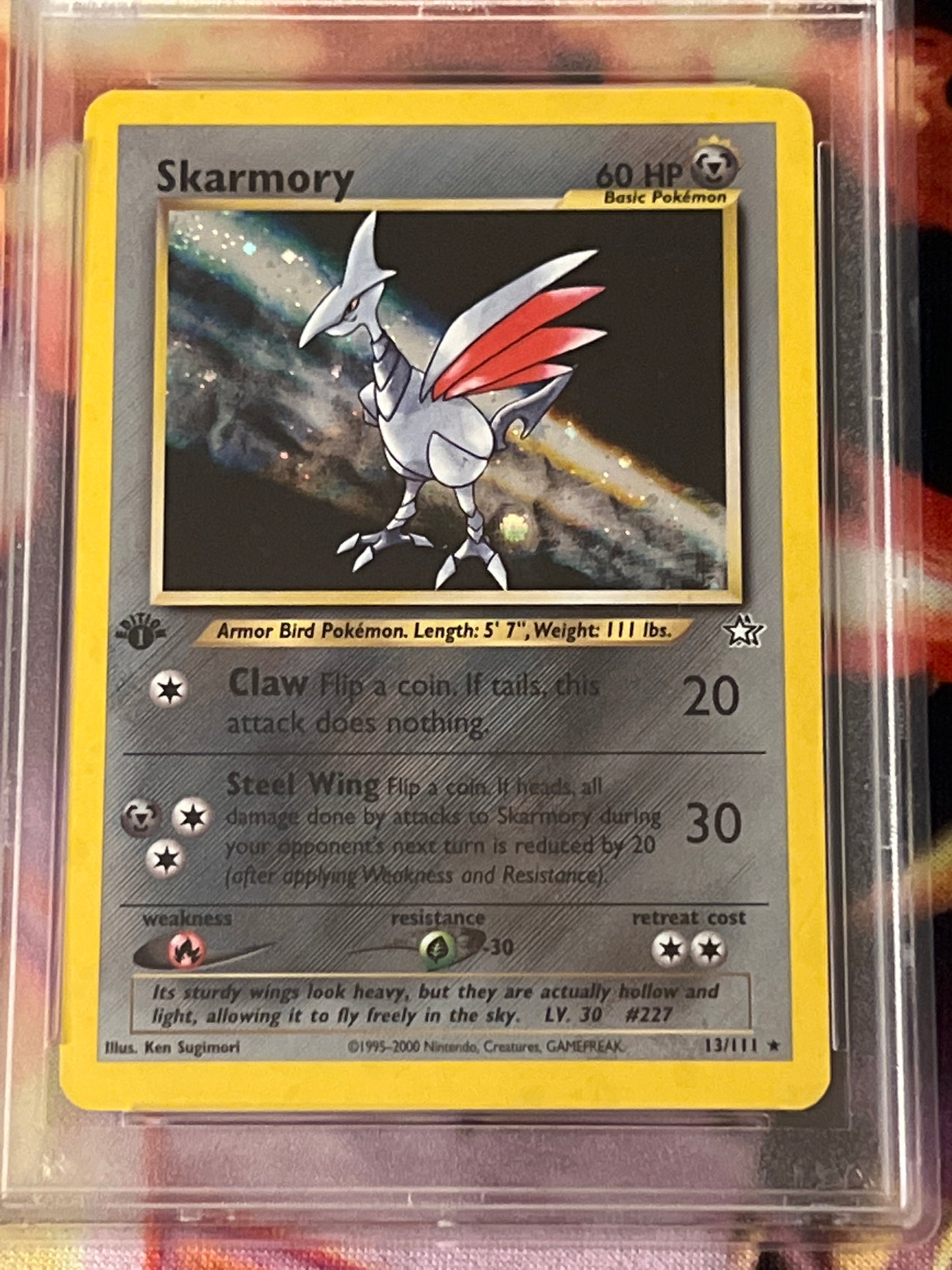 2000 Pokemon Skarmory - First Edition - Holo - Graded PSA 7 - #13