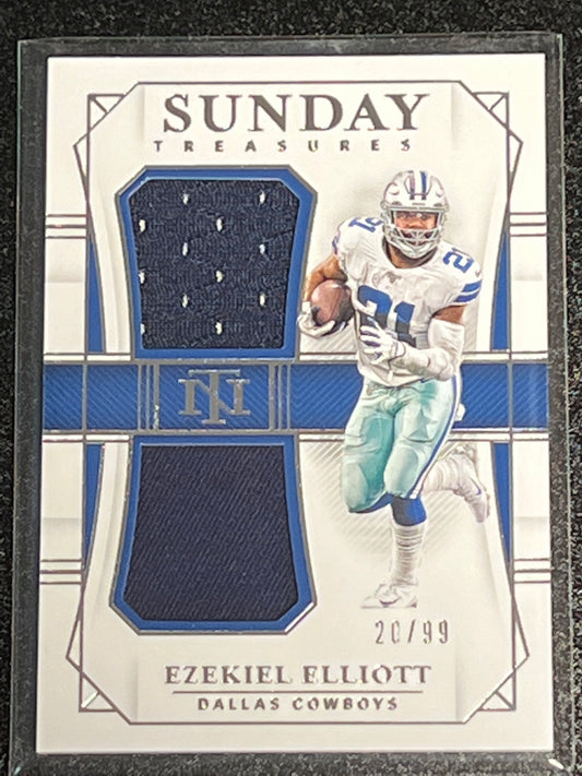 2019 Panini Nat. Treas. EZEKIEL ELLIOTT - Patch Card - 20/99 - #STR-6