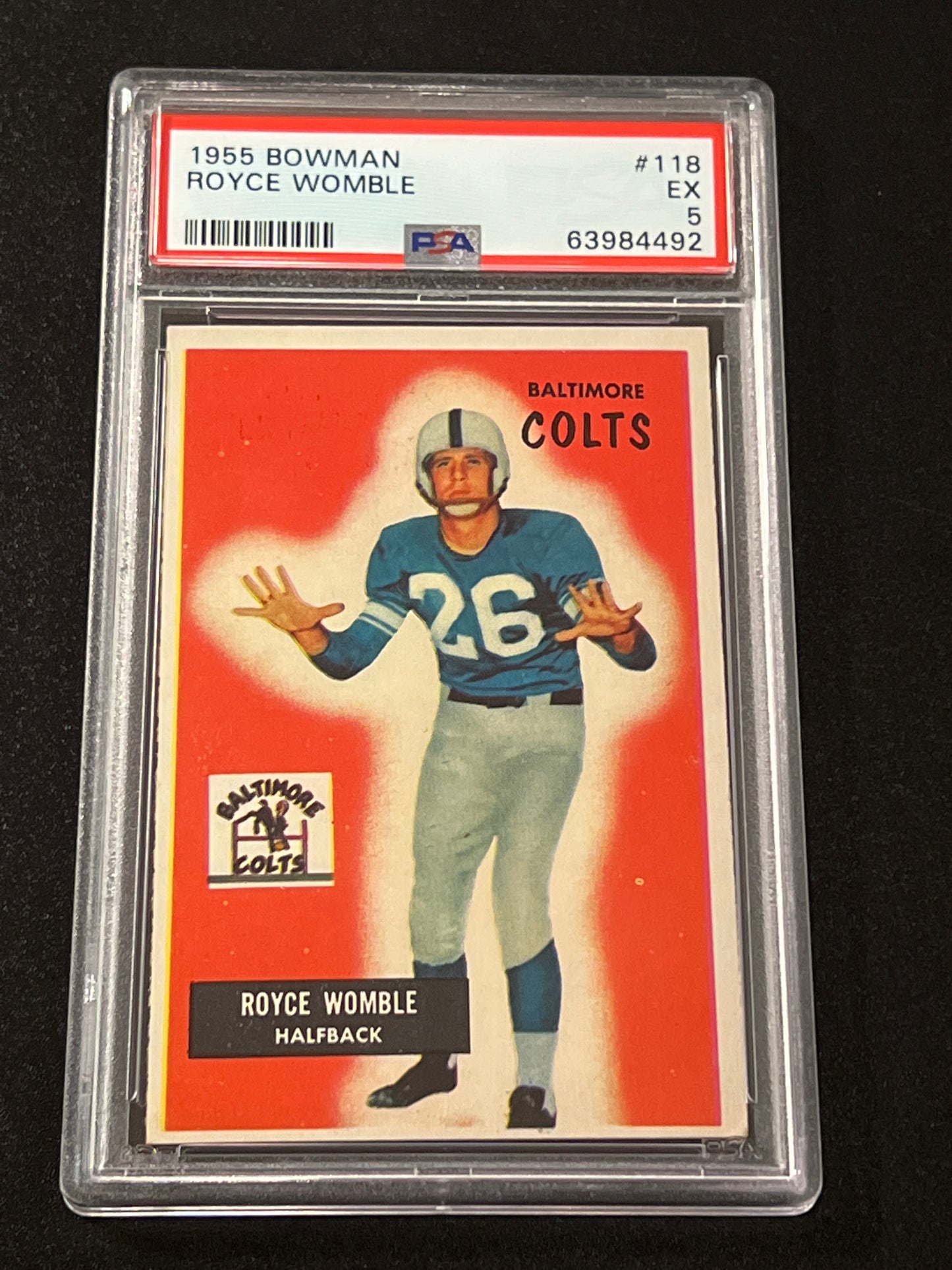 1955 Bowman ROYCE WOMBLE - PSA 5