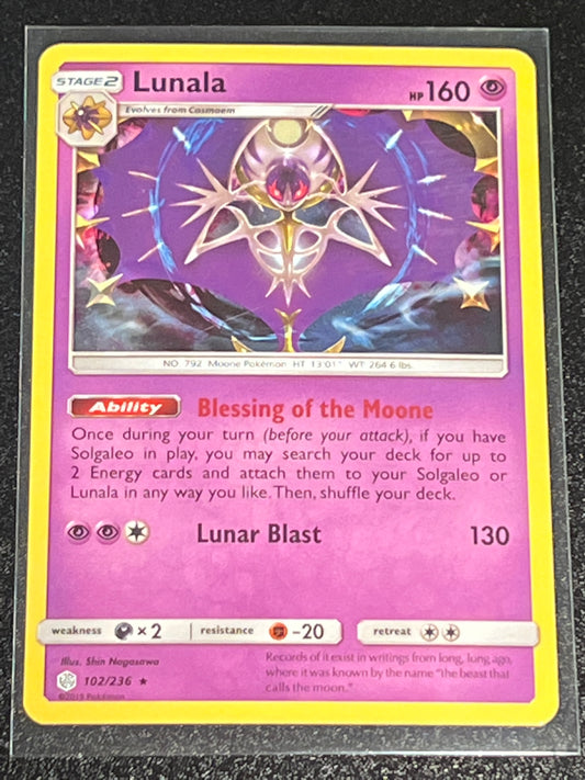 2019 Pokemon LUNALA - Holo - #102