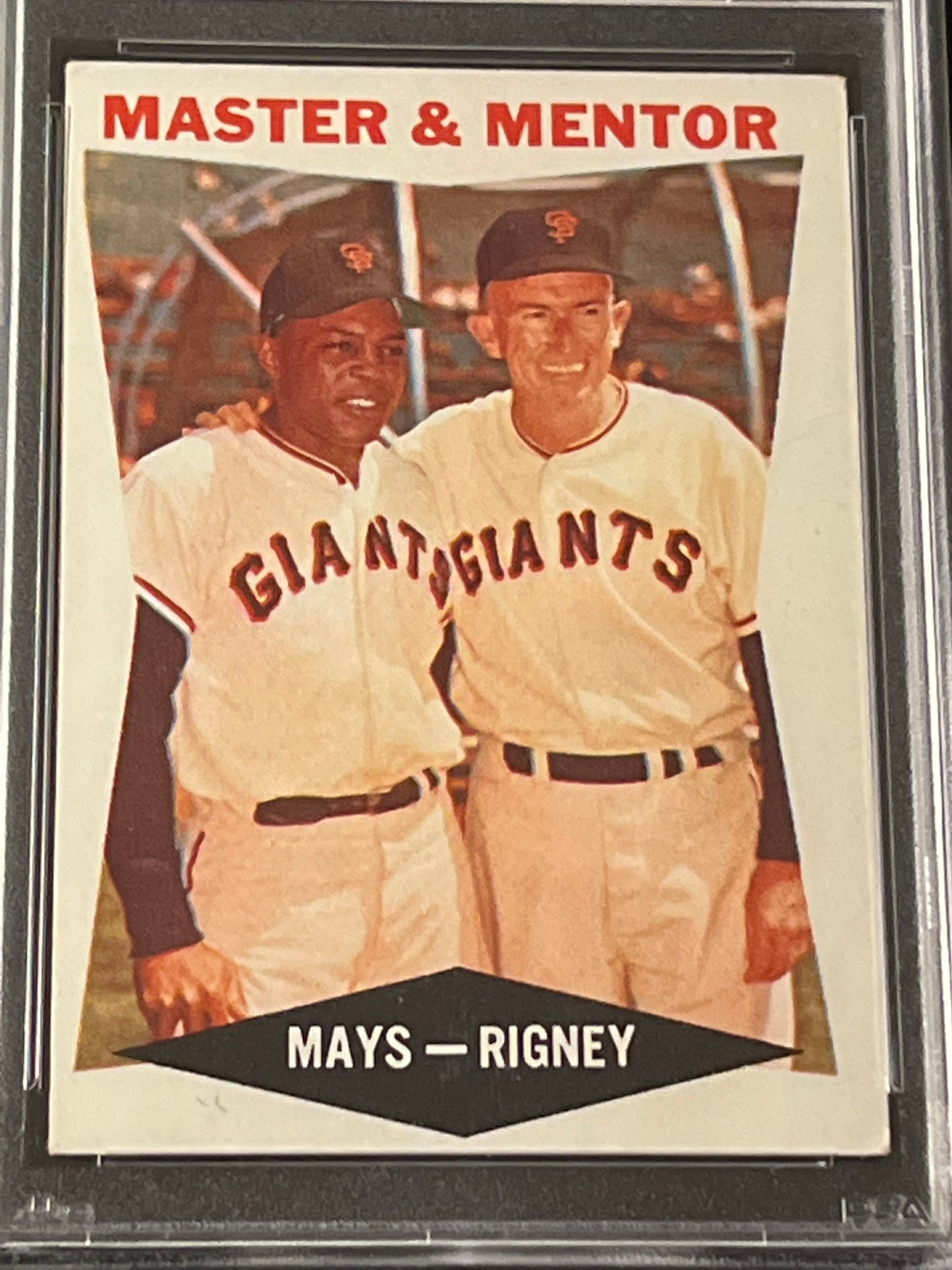 1960 Topps MASTER & MENTOR W.MAYS/G.Rigney - PSA 4