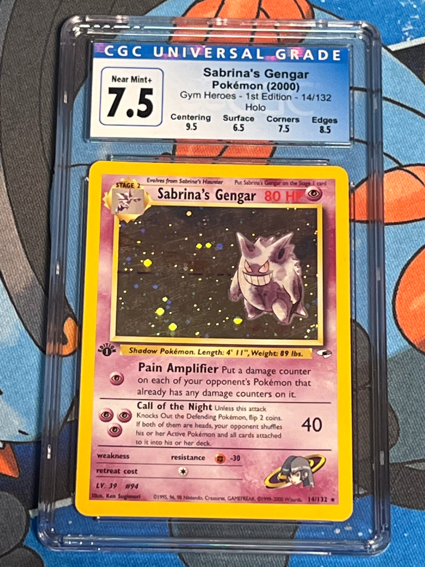 2000 Pokemon Sabrina's Gengar - 1st Edition Holo - Graded CGC 7.5 - #14