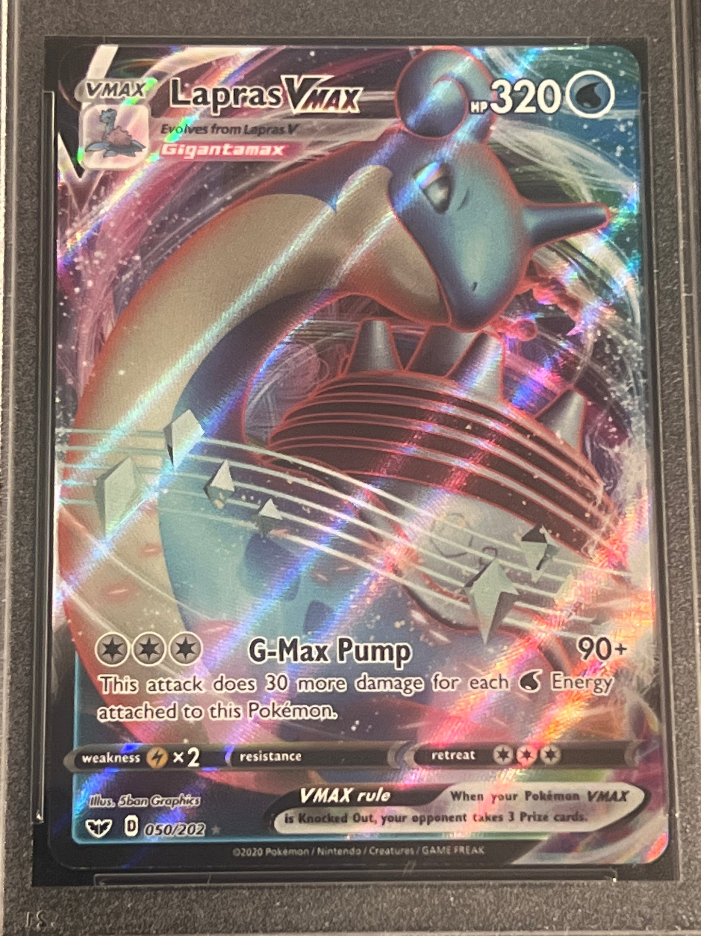 2020 Pokemon Lapras VMAX - #50 - PSA 10