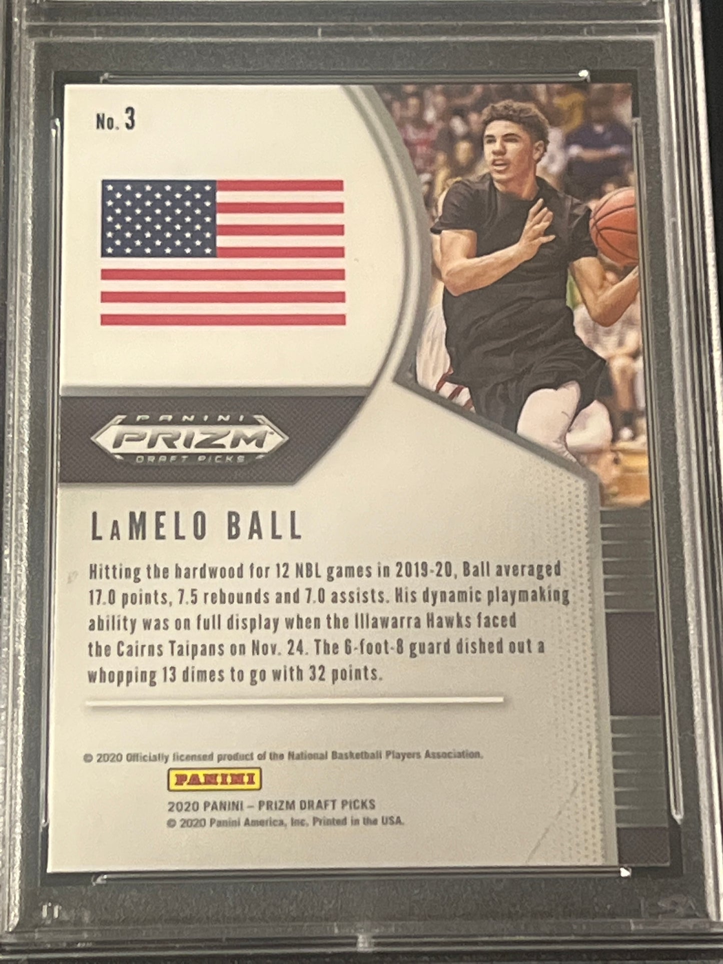 2020 Panini Prizm - LAMELO BALL - RC- #3 - PSA 10