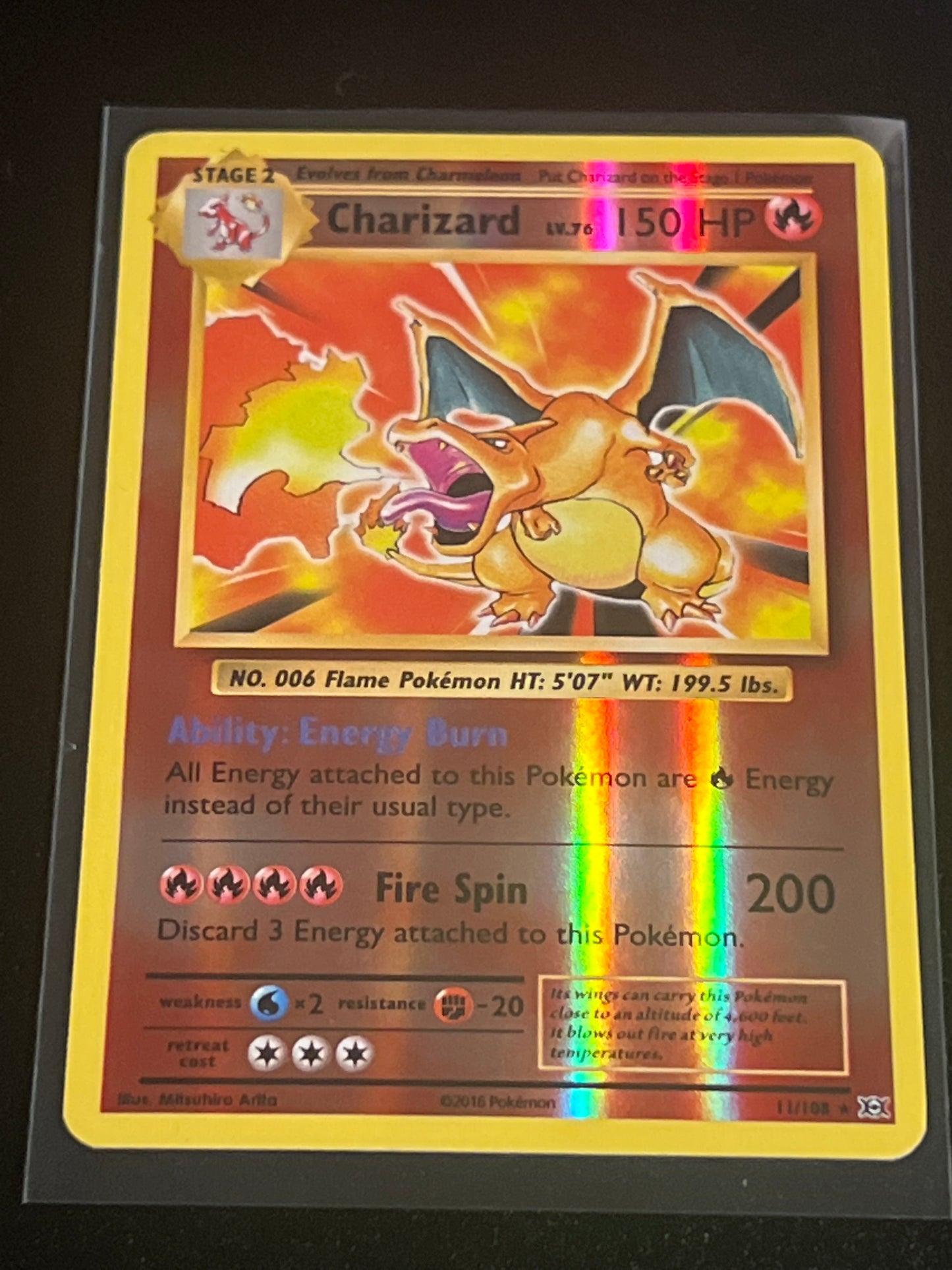 2016 Pokemon CHARIZARD - Reverse Holo - #11