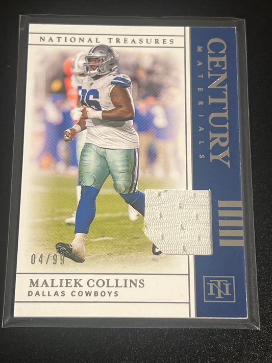 2019 Nat. Treas. MALIEK COLLINS 04/99 - Patch Card #CM-34