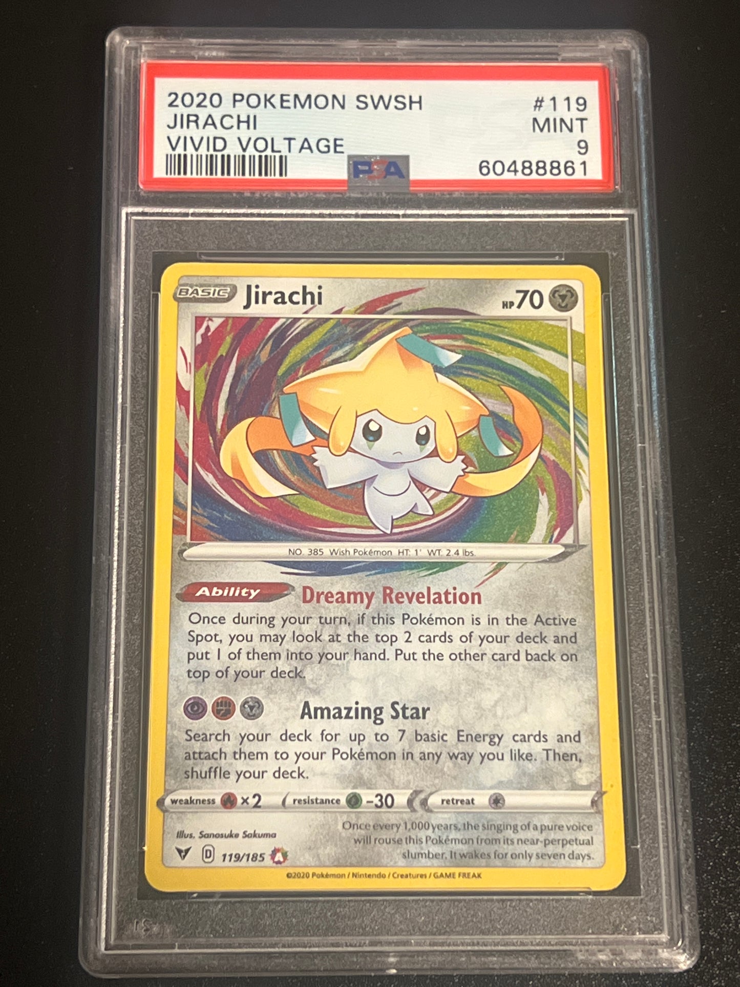 2020 Pokemon swsh JIRACHI - PSA 9