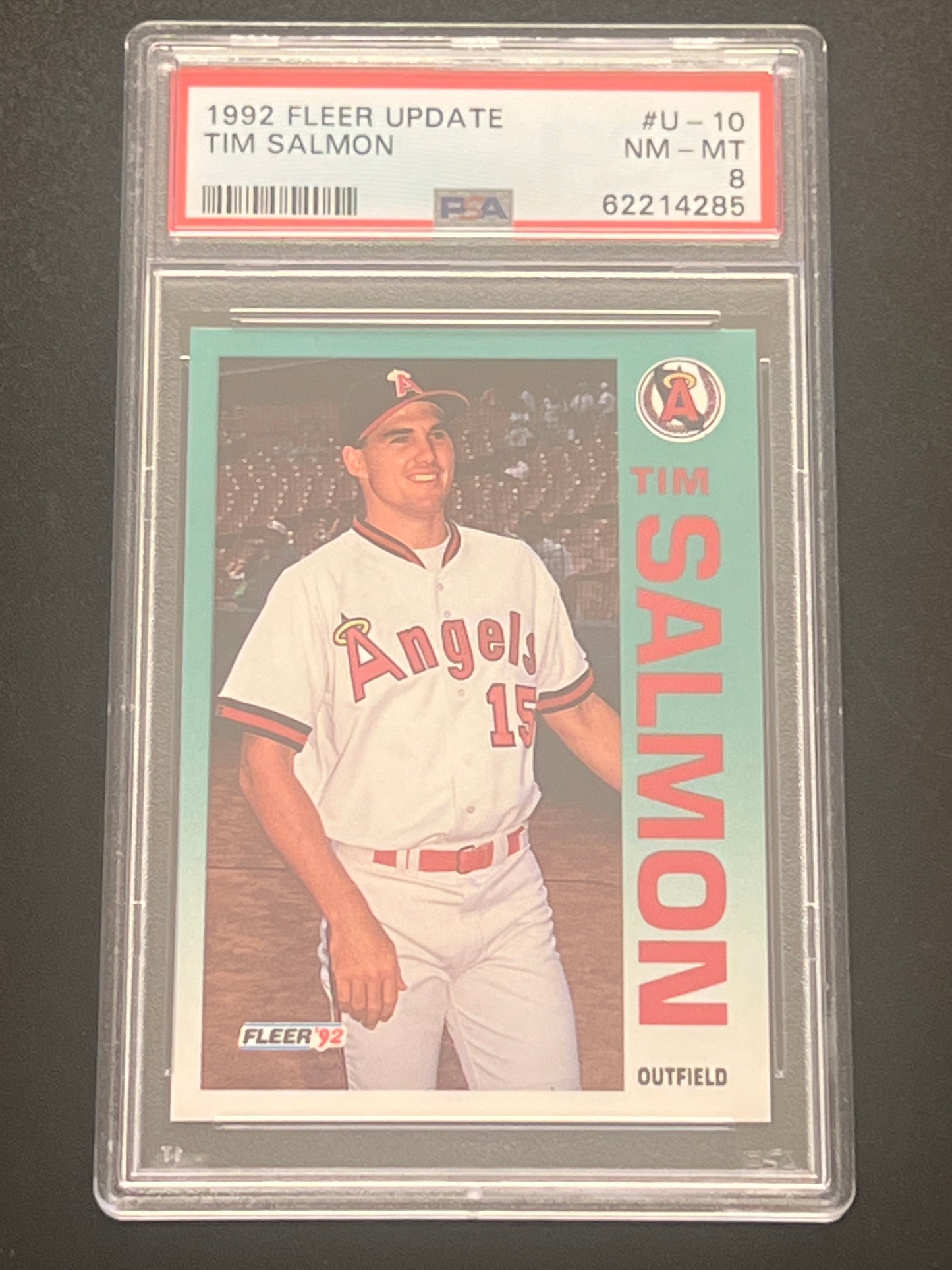 1992 Fleer Update TIM SALMON - #U-10 - PSA 8 NM-MT