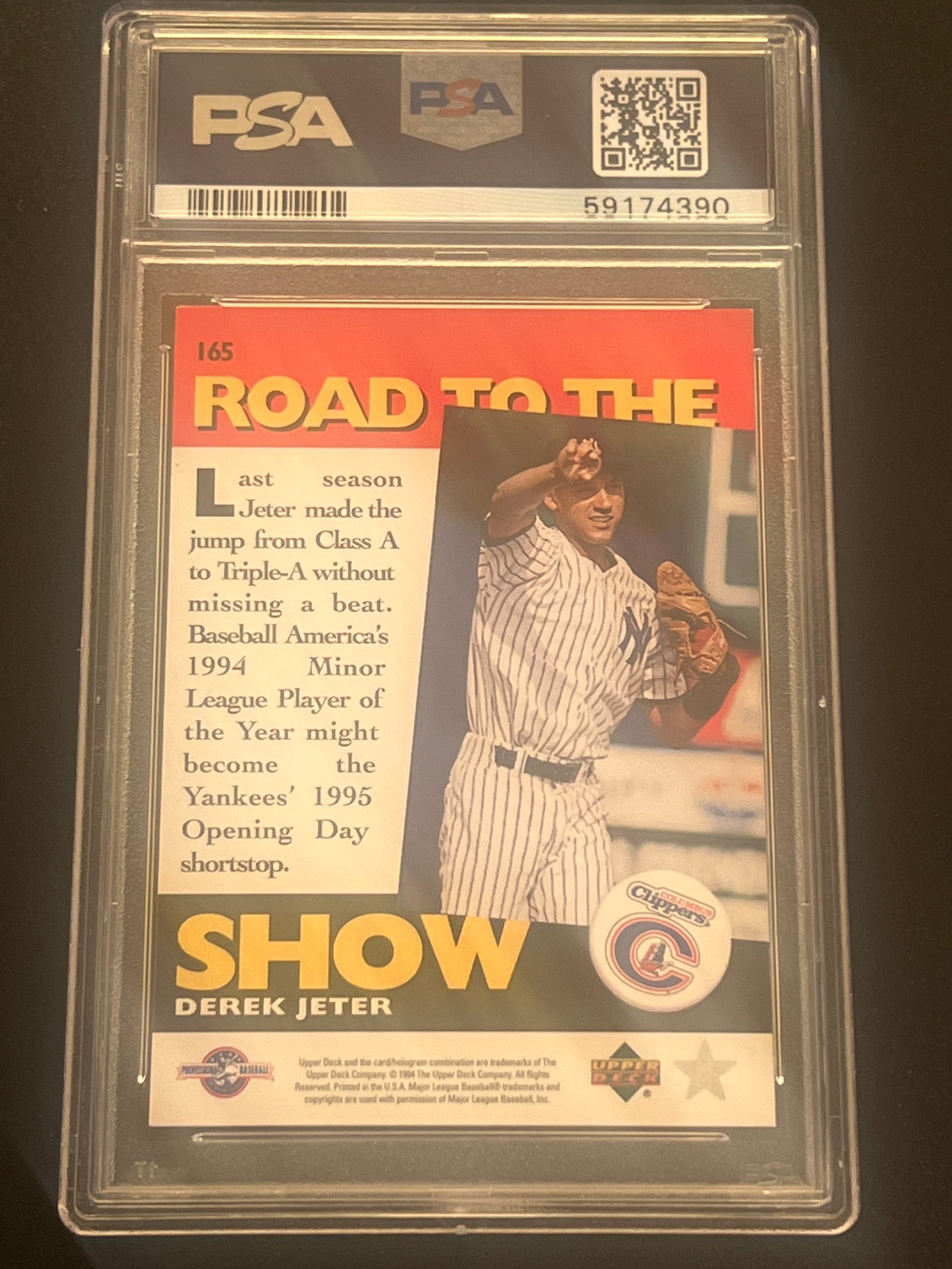 1995 U.D. Minor League DEREK JETER - PSA 8