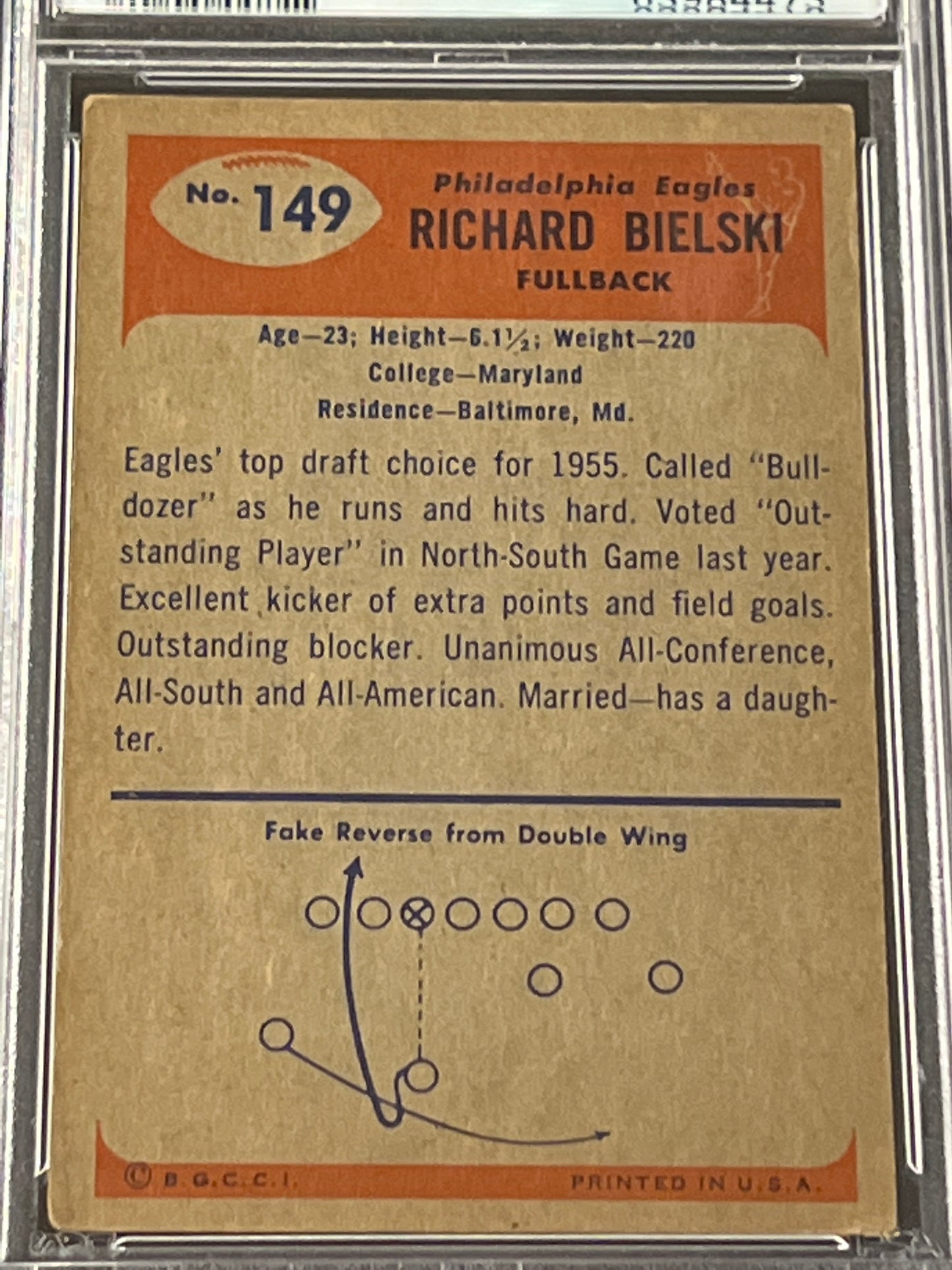 1955 Bowman DICK BIELSKI - PSA 3.5