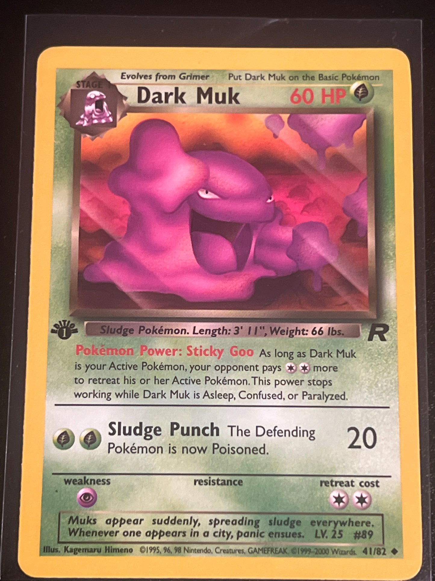 1999-2000 Pokemon DARK MUK - FIRST EDITION - #41