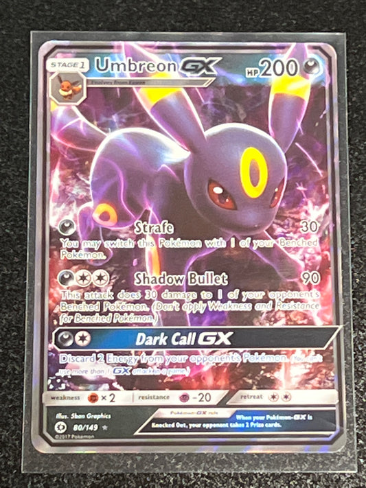 2017 Pokemon UMBREON GX - Holo - #80