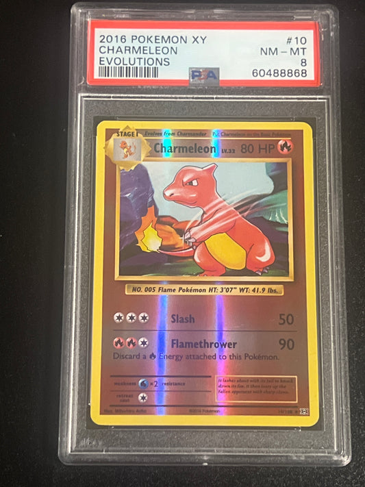 2016 Pokemon XY CHARMELEON - PSA 8