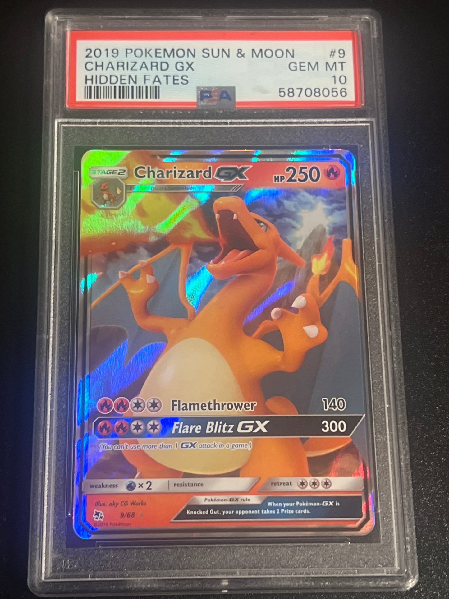 2019 - Pokemon  Sun & Moon CHARIZARD GX - PSA 10