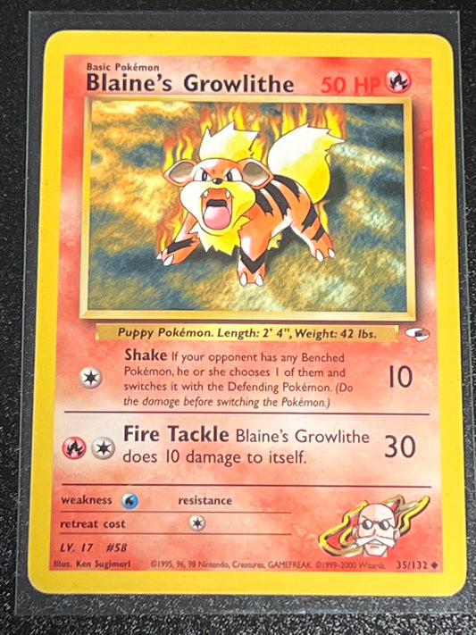 1999-2000 Pokemon BLAINE'S GROWLITHE - #35