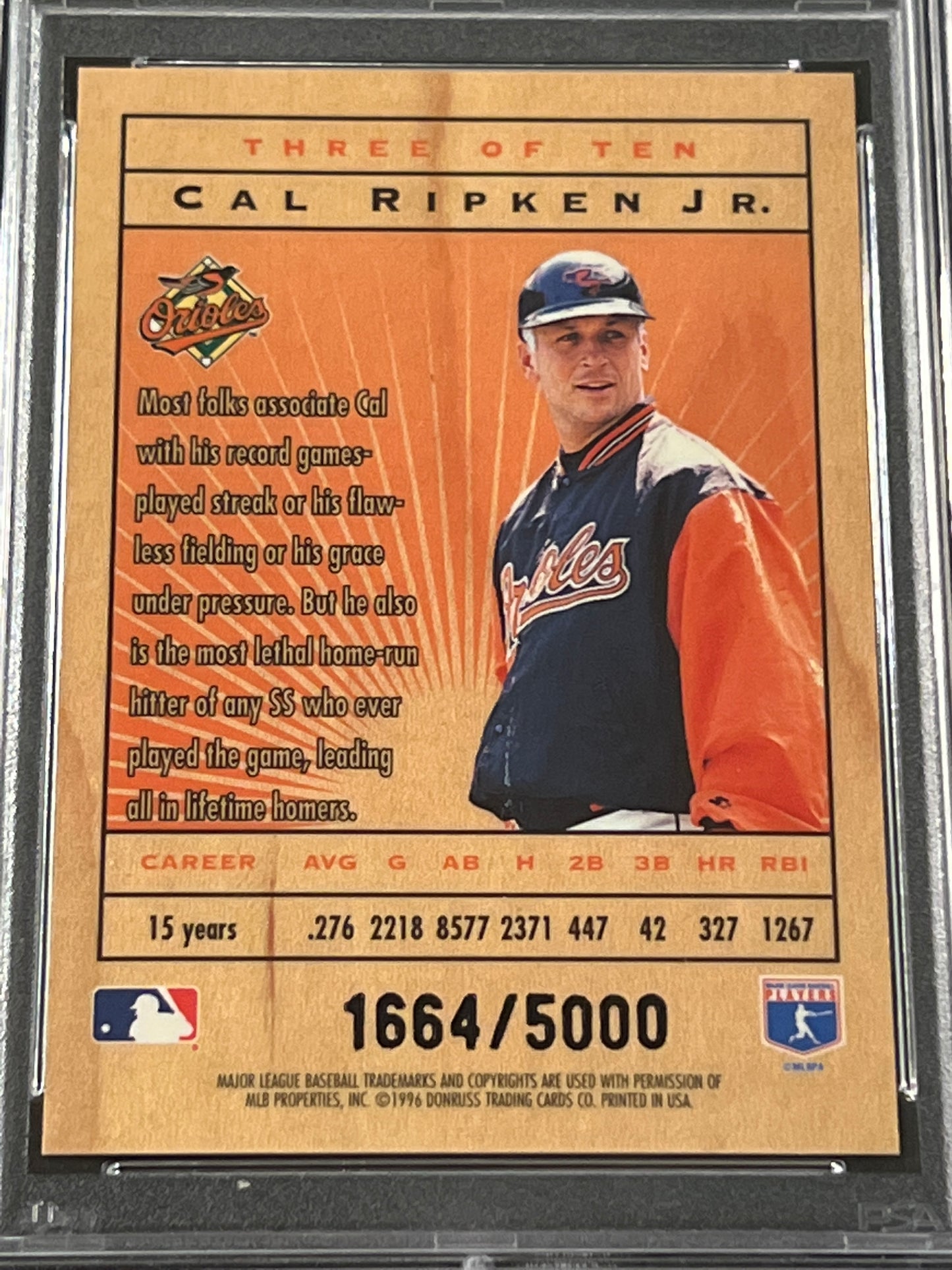 1996 Leaf Limited CAL RIPKEN JR. - PSA 8