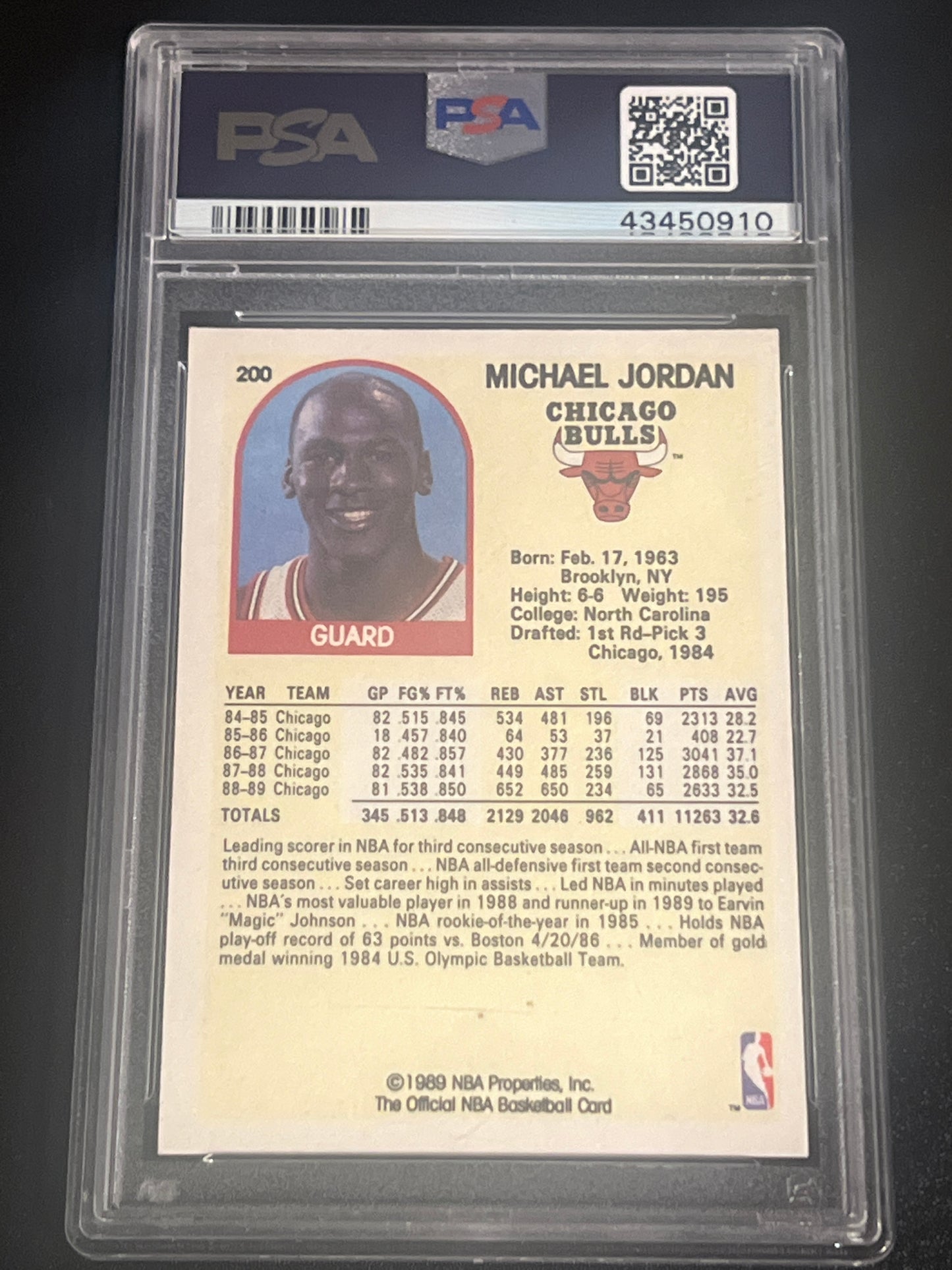 1989 Hoops MICHAEL JORDAN #200 - PSA 9