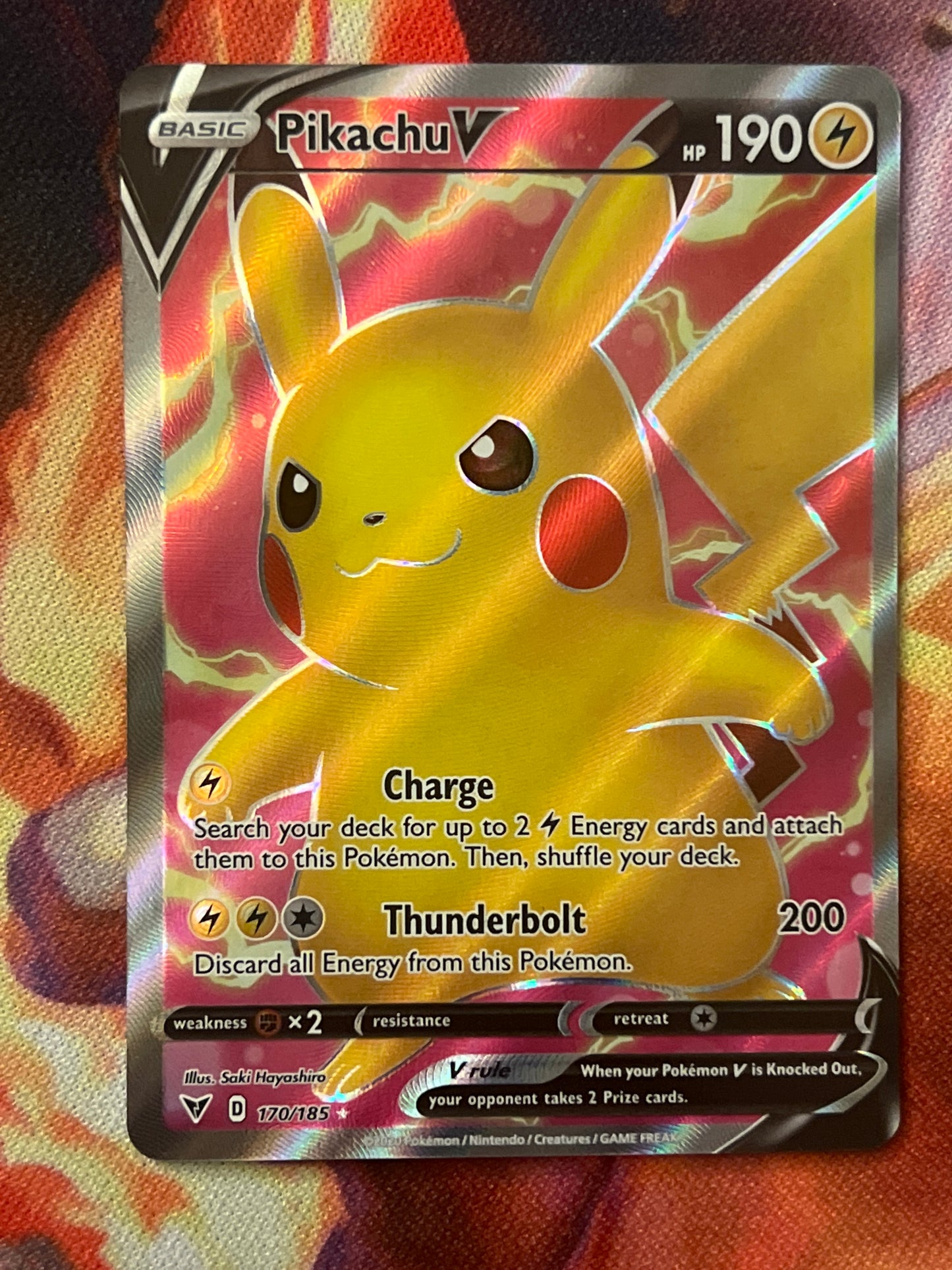 2020 Pokemon  Pikachu V - Ultra Rare - Holo - #170