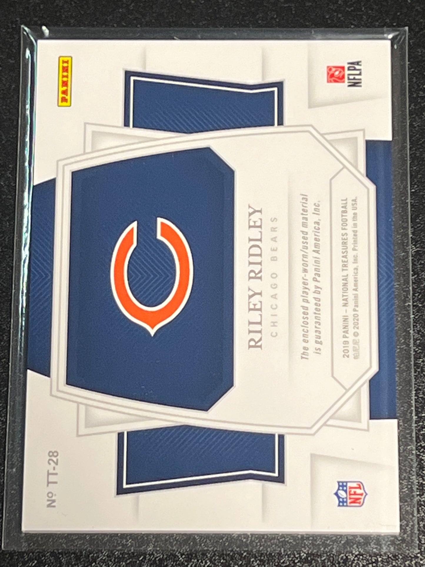 2019 Panini Nat. Treas. RILEY RIDLEY - Patch Card - 72/99 -  #TT-28