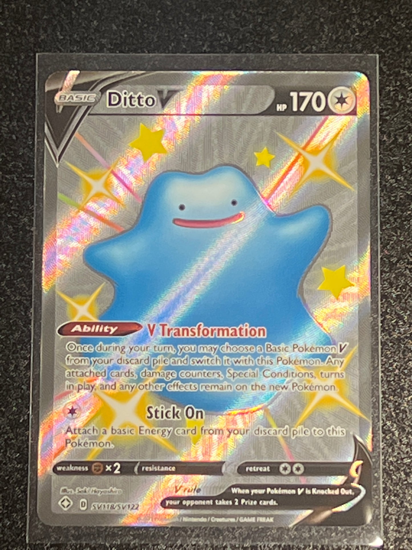 2021 Pokemon Ditto V - Shiny Vault - #SV118