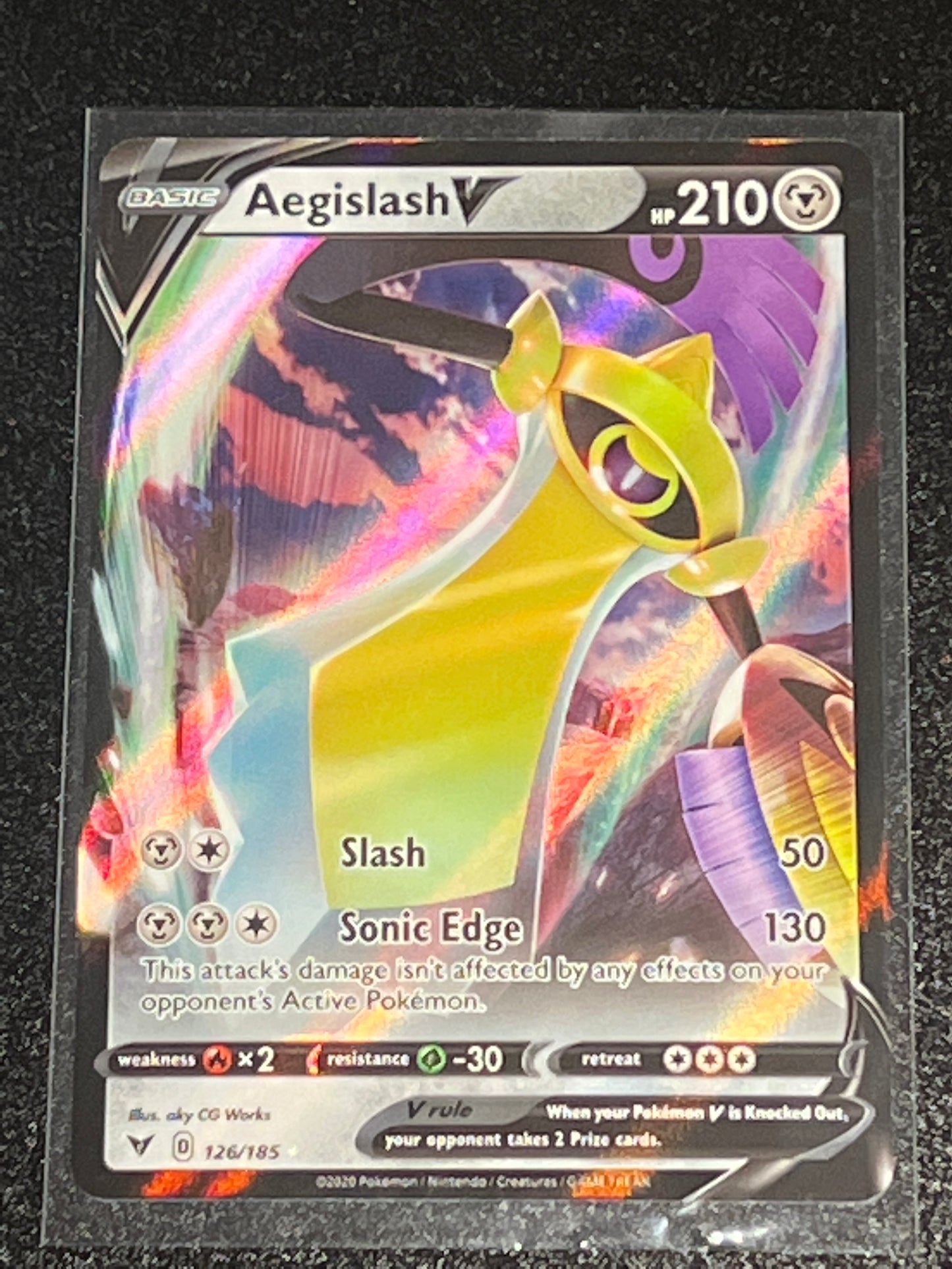 2020 Pokemon AEGISLASH V - Holo - #126