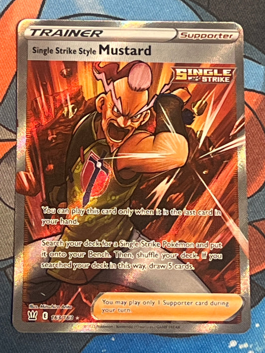 2021 Pokemon Single Strike Style Mustard - Trainer - Ultra Rare - #163