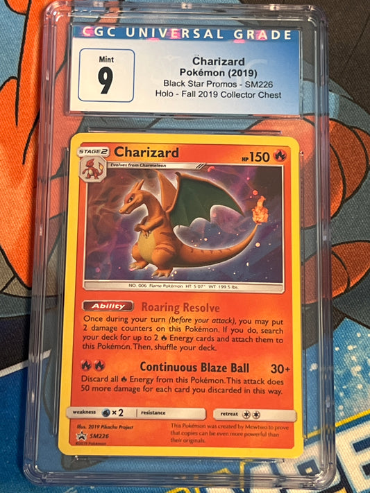 2019 Pokemon - Charizard - Black Star Promo - Holo - Graded CGC 9 - #SM226