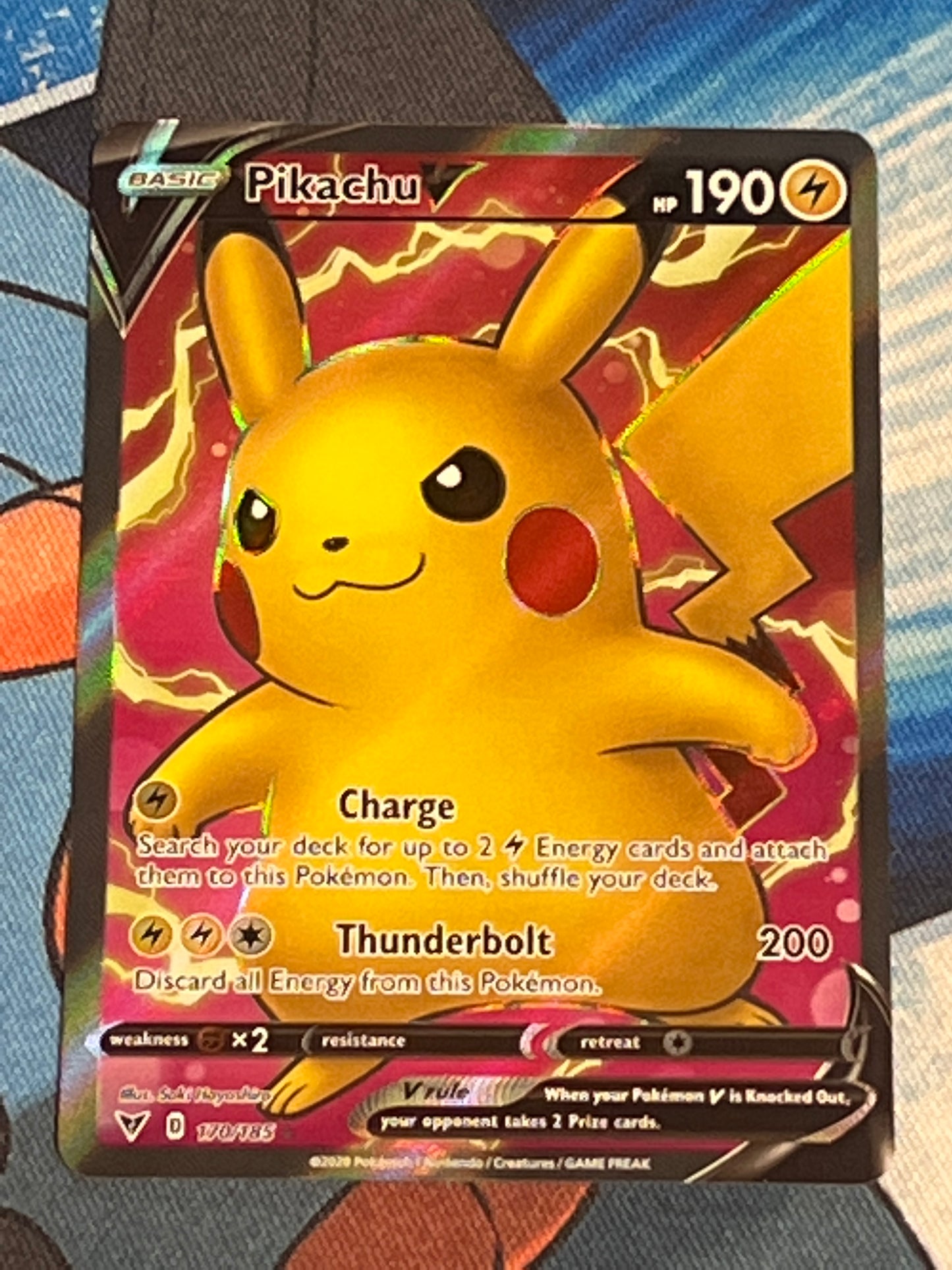 2020 Pokemon  Pikachu V - Ultra Rare - Holo - #170