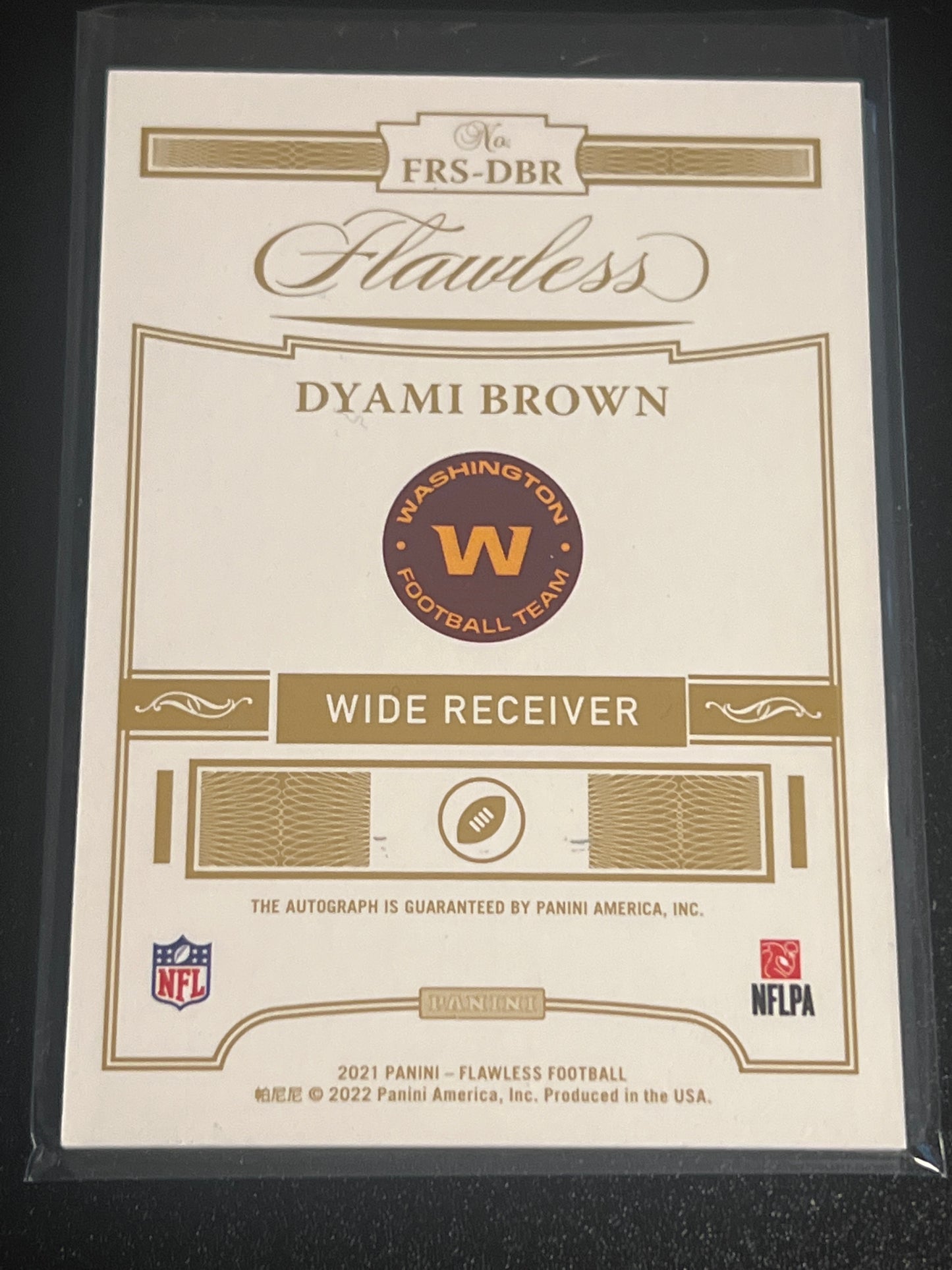 2021 Panini Flawless - DYAMI BROWN - Auto 10/20 #FRS-DBR