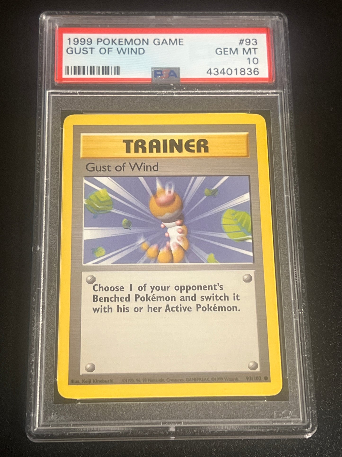 1999 Pokemon Game GUST OF WIND - PSA 10