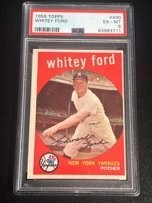 1959 Topps WHITEY FORD - PSA 6 #430