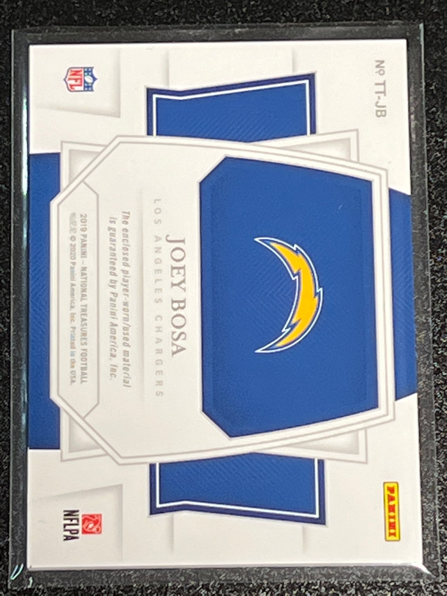 2019 Panini Nat. Treas. JOEY BOSA - Patch Card - 08/99 -  #TT-JB