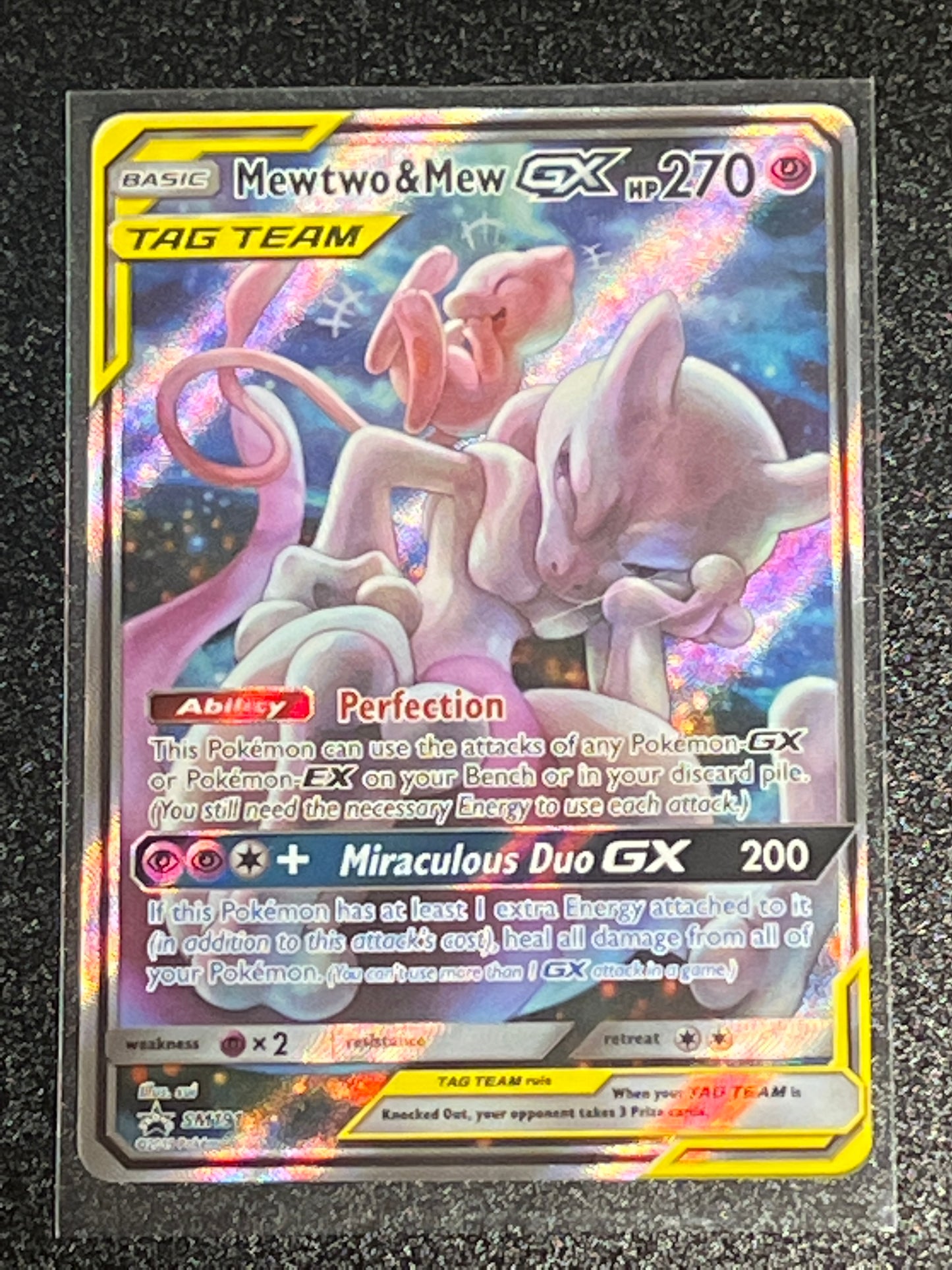 2019 Pokemon MEWTWO & MEW GX -  Holo - #SM191